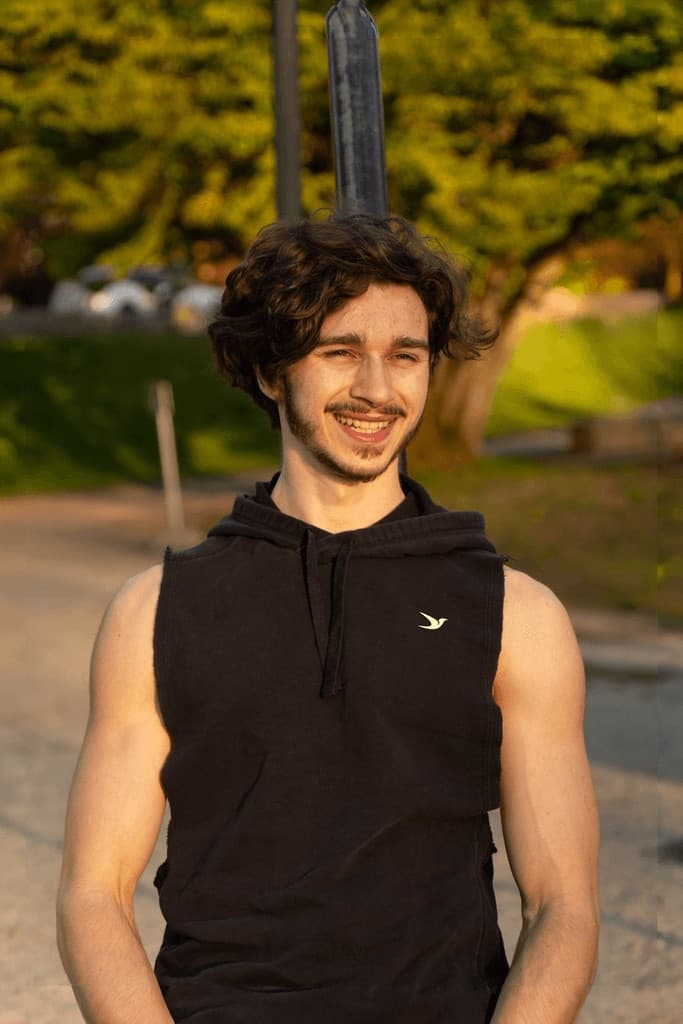 Niko in a park